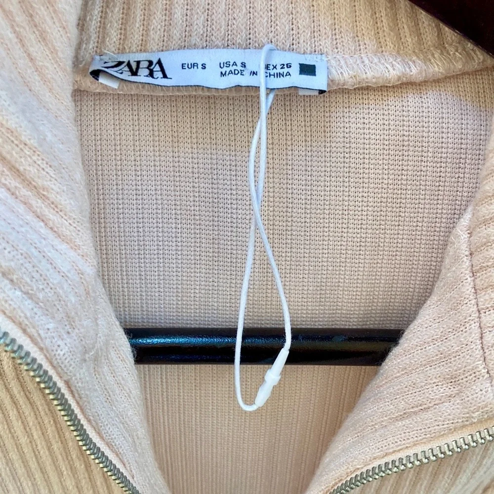 NWOT Zara Soft Ribbed Mini Dress Swim Coverup